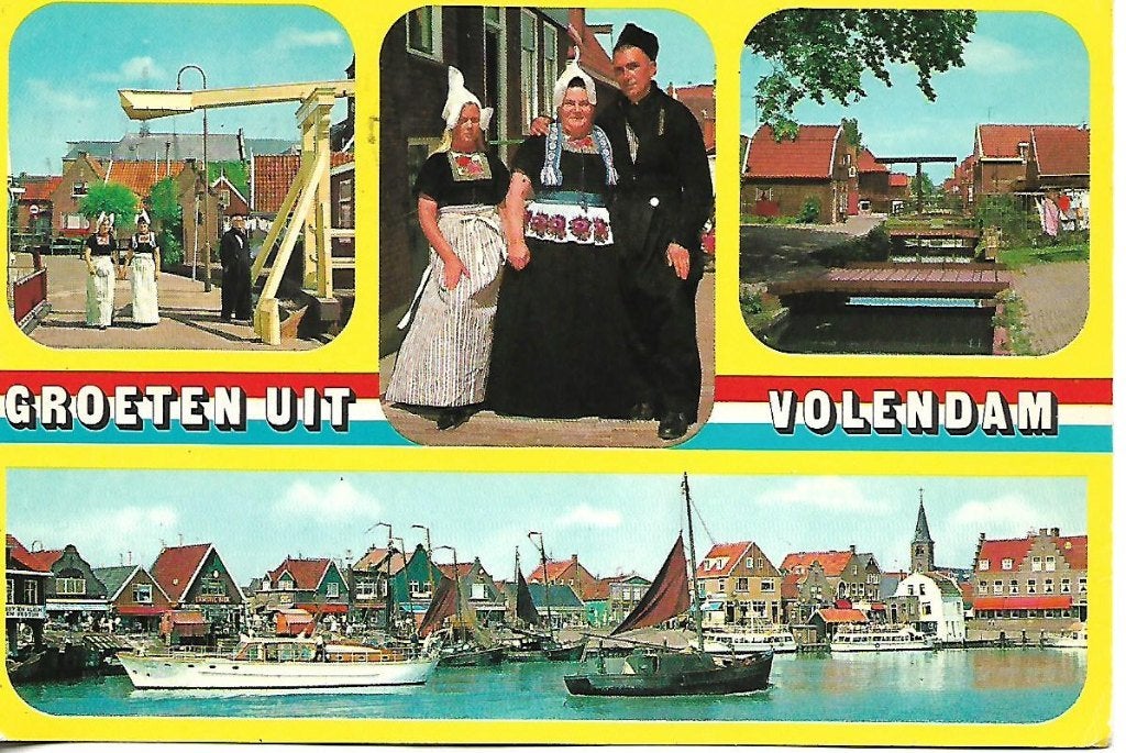 Volendam- -4-luik., Verzenden, 1960 tot 1980, Gelopen, Noord-Holland