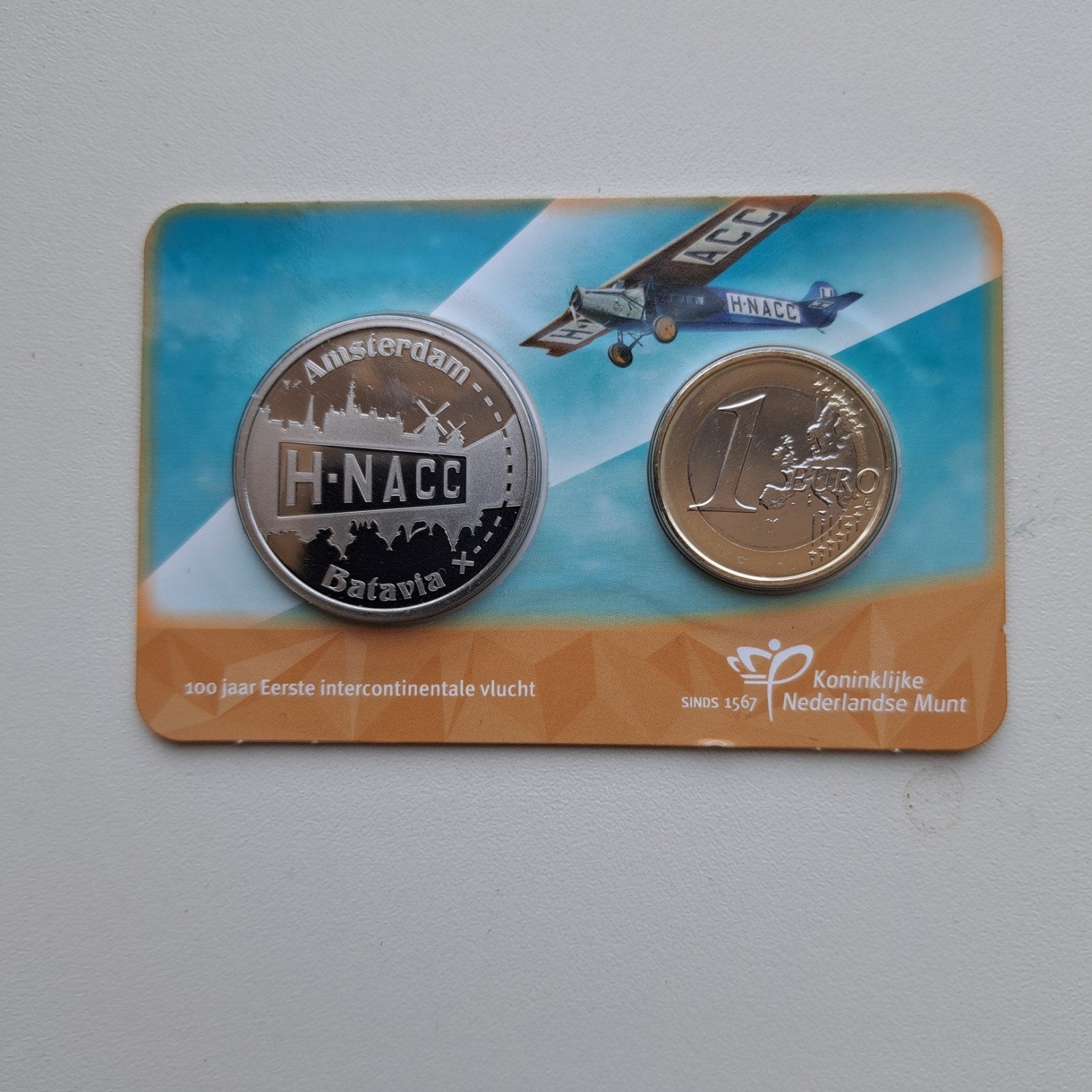 Coincard 100 jaar eerste intercontinentale vlucht 2024 BU, Postzegels en Munten, Ophalen of Verzenden, Euro's, Setje