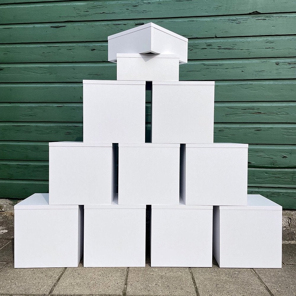 Witte Kubus Blokken 11 stuks, kwaliteit, 30x30x30, Ophalen, Minder dan 45 cm, Minder dan 55 cm, Rechthoekig