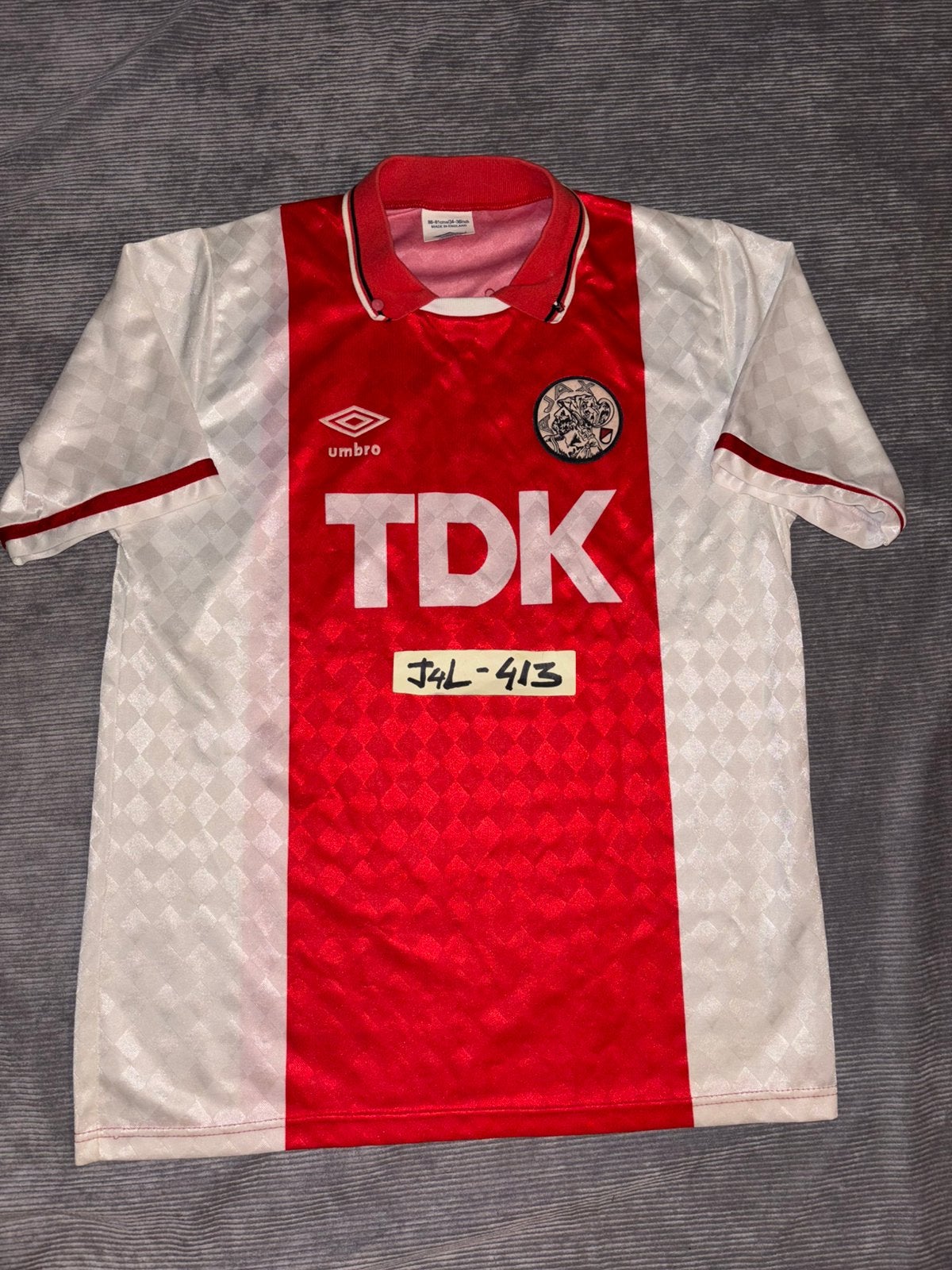 Ajax shirt 1989/1990 Umbro tdk reclame oude logo, fside afca, Maat XS of kleiner, Verzenden, Zo goed als nieuw, Shirt