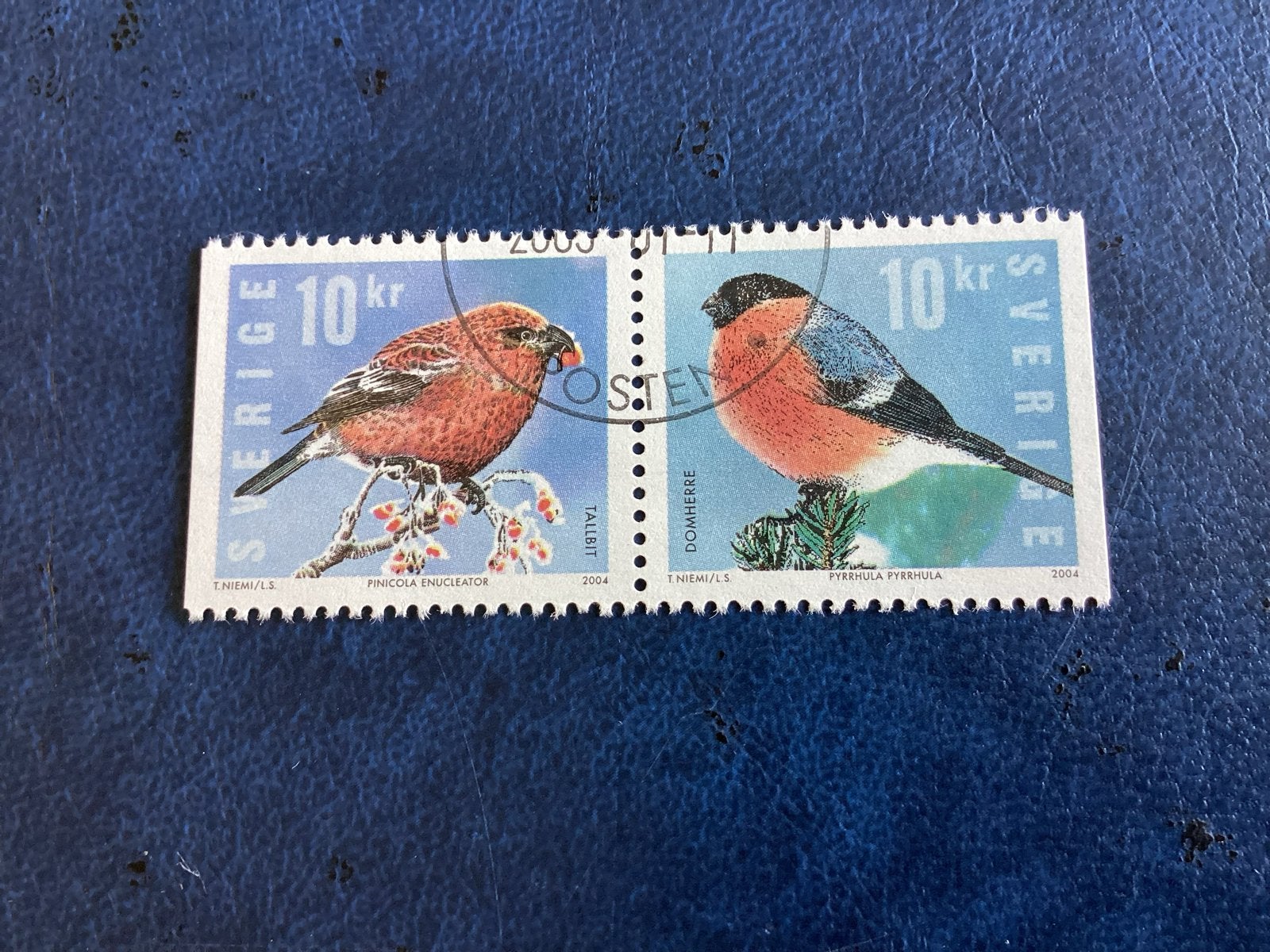 Zweden 2004 - Mi.2441/42-Vogels: Domherre & Tallbit, Verzenden, Gestempeld, Dier of Natuur