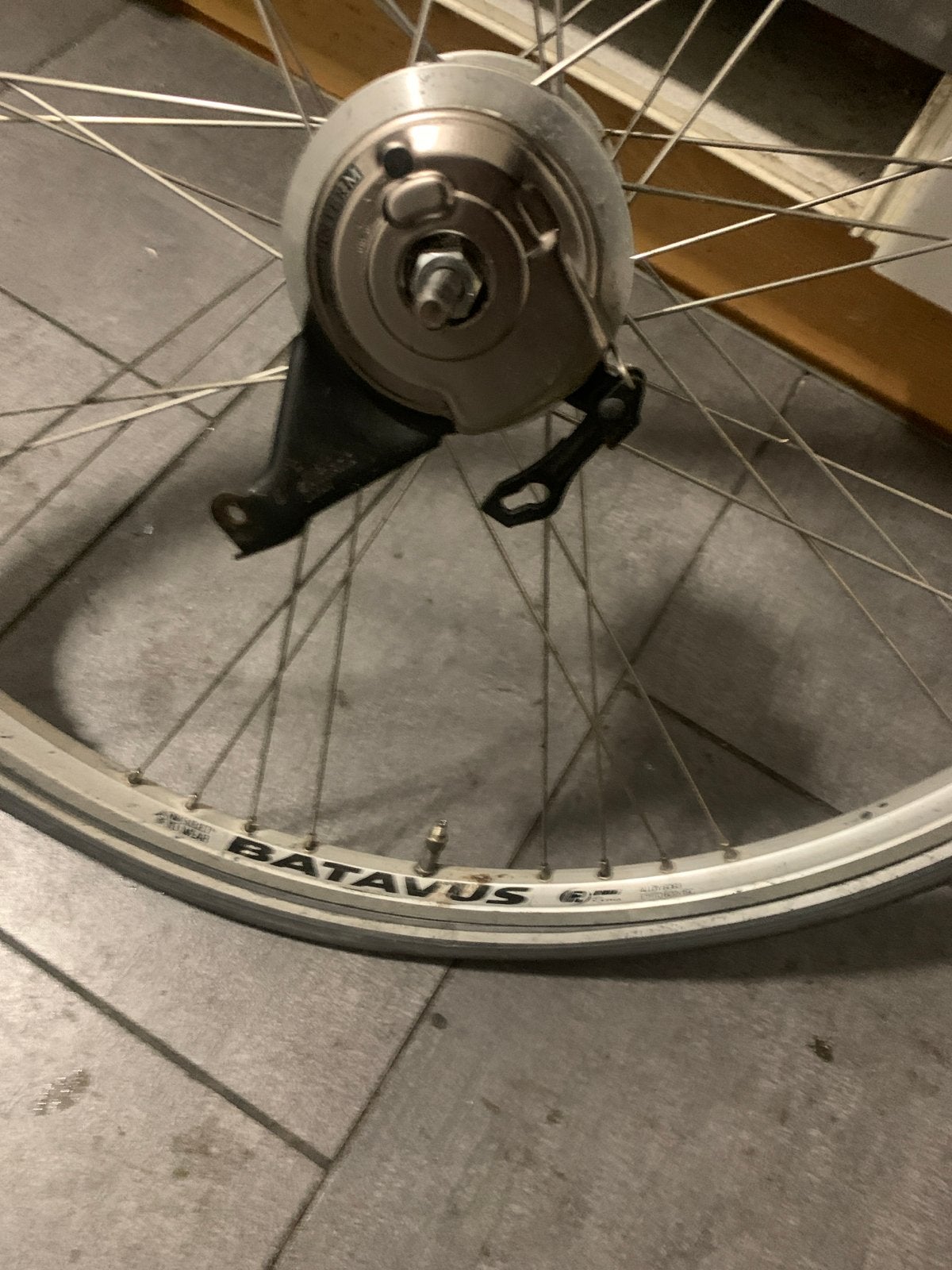 Batavus fietswiel met naafversnelling en terugtraprem28 inch, Wiel, Gebruikt, Ophalen of Verzenden, Aluminium