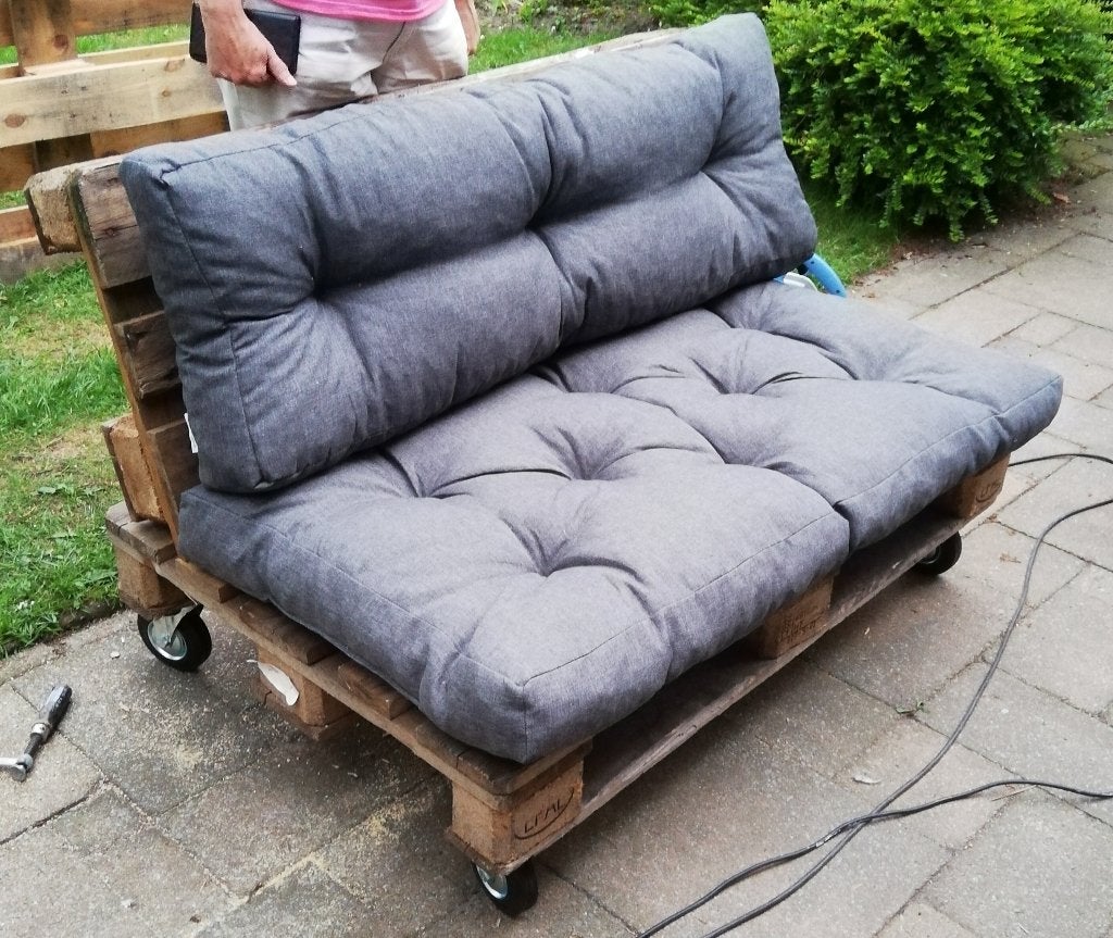 Te koop: zgan palletbank kussens incl. palletbank, Ophalen, Zo goed als nieuw, Overige materialen