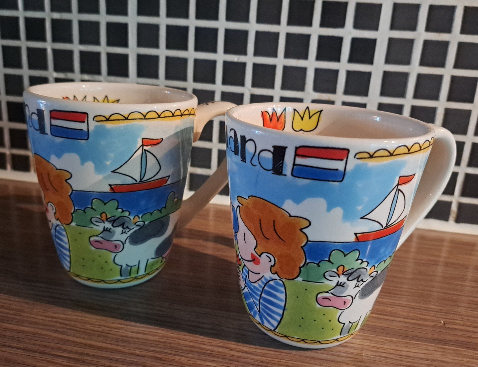 Blond Amsterdam Mokken I ️ Holland, Ophalen, Zo goed als nieuw, Aardewerk, Kop(pen) en/of Schotel(s)