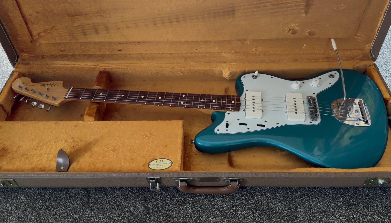 Fender Jazzmaster ‘62 AVRI Ocean Turquoise 2001, Muziek en Instrumenten, Snaarinstrumenten | Gitaren | Elektrisch, Ophalen, Gebruikt