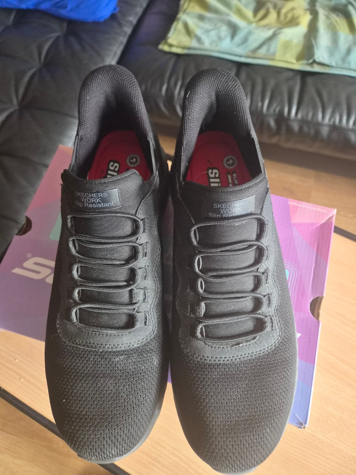Skechers  Slip-ins: Zwarte Antislip  SKETCHERS, Kleding | Heren, Zwart, Ophalen of Verzenden, Zo goed als nieuw, Werkschoenen