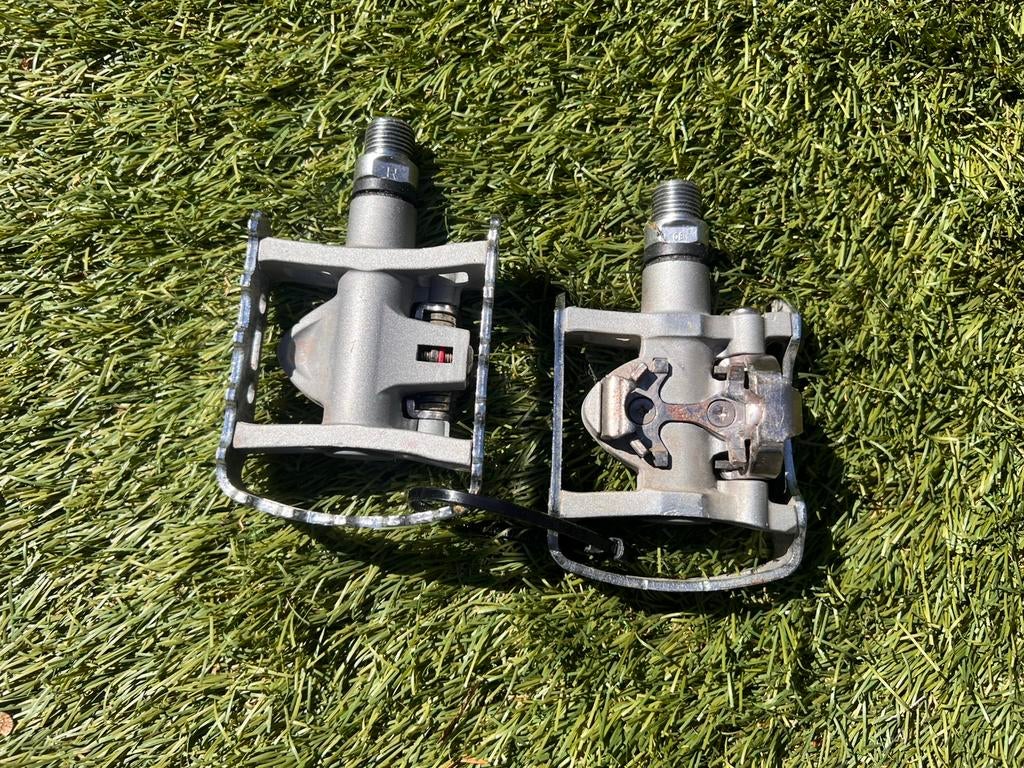 Shimano MTB M324 spd combi pedalen, Fietsen en Brommers, Fietsonderdelen, Gebruikt, Crankstel of Pedalen, Aluminium, Ophalen of Verzenden