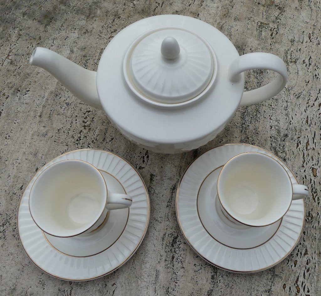Prince of Wales Theepot 4 Thee en 2 Koffie Kop en Schotels, Huis en Inrichting, Klassiek, Nieuw, Ophalen of Verzenden, Wedgwood
