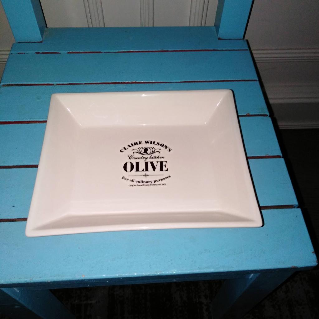 Claire Wilson's Olive olijfschaaltje en 2 theetipjes, Ophalen, Gebruikt, Schaal of Schalen, Overige stijlen