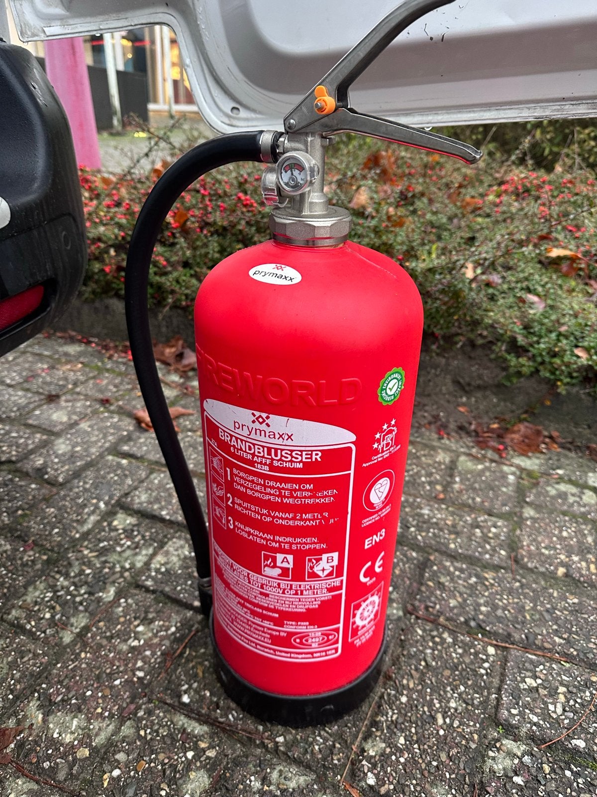 Prymaxx Brandblusser 6 liter AFFF Schuim, Ophalen of Verzenden, Gebruikt, Brandblusser