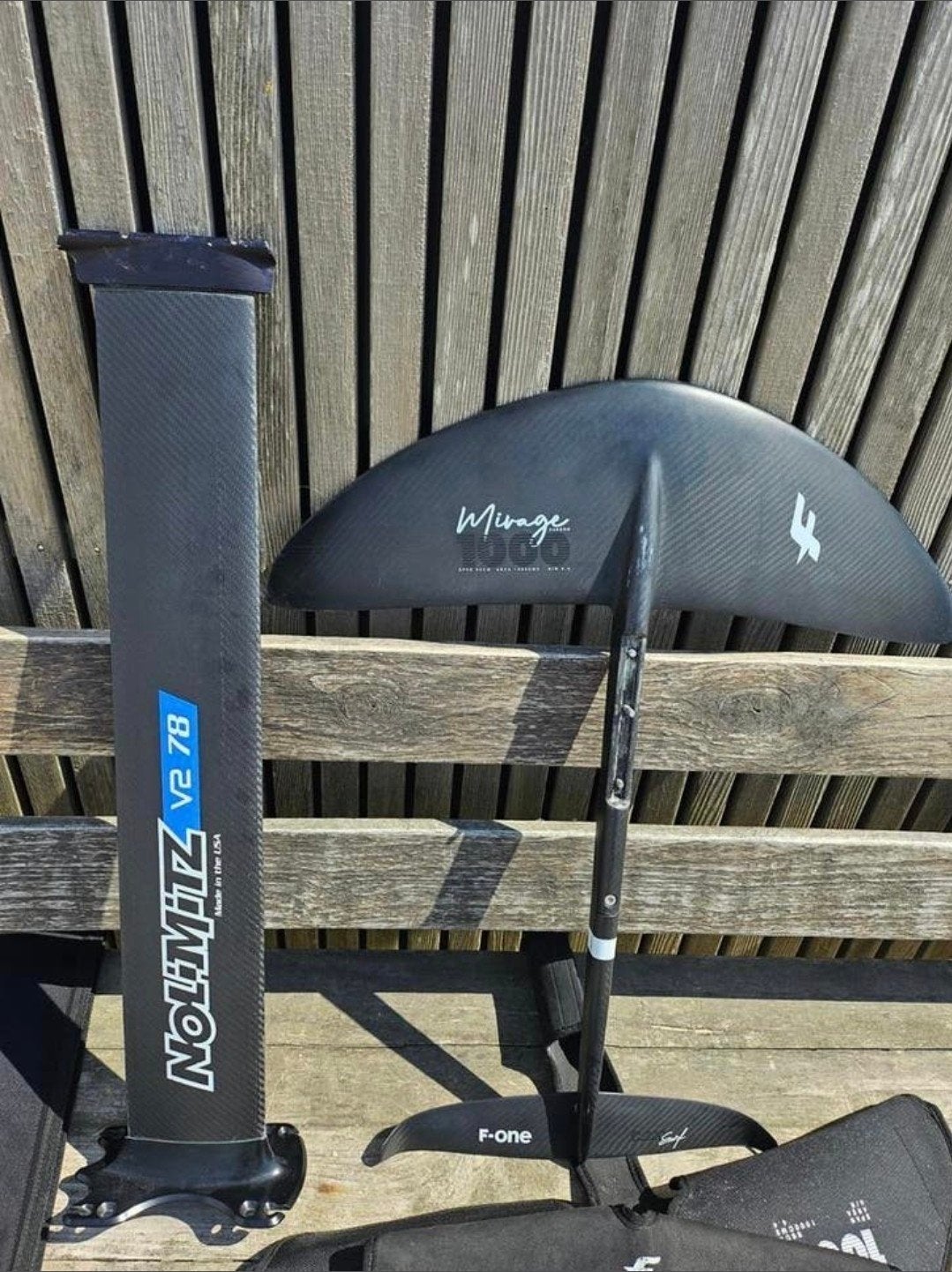 F-One Mirage 1000 Hydrofoil met Nolimitz V2 78 Mast, Watersport en Boten, Ophalen of Verzenden, Gebruikt, Overige typen, Met draagtas