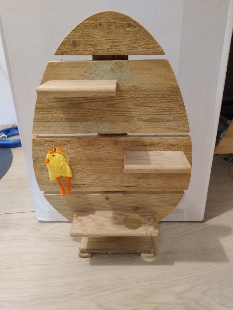 Houten decoratie paasei ongeveer 55 cm, Ophalen of Verzenden, Zo goed als nieuw