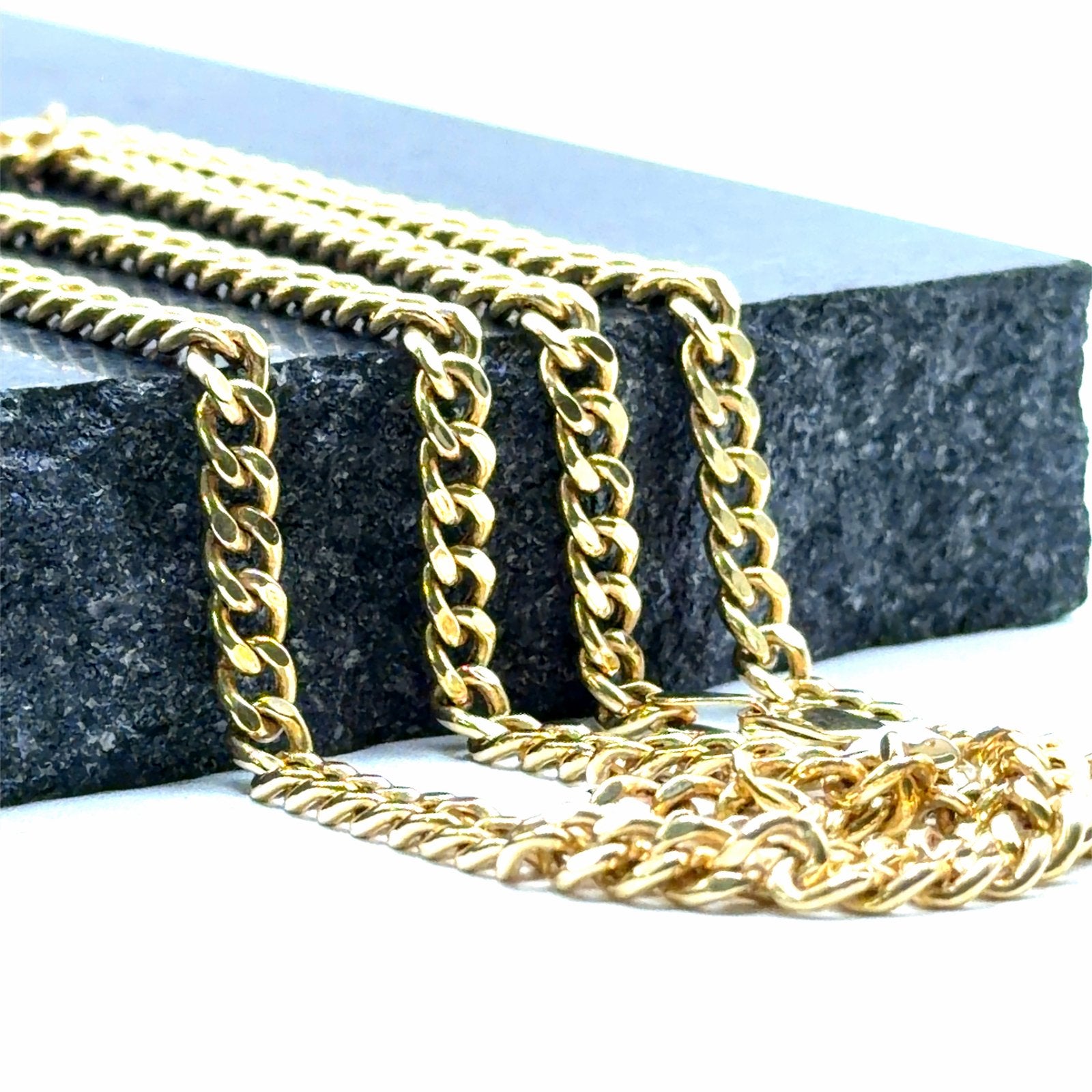 Gouden schakelketting 14K -  65cm, W, Nieuw, Ophalen of Verzenden, W