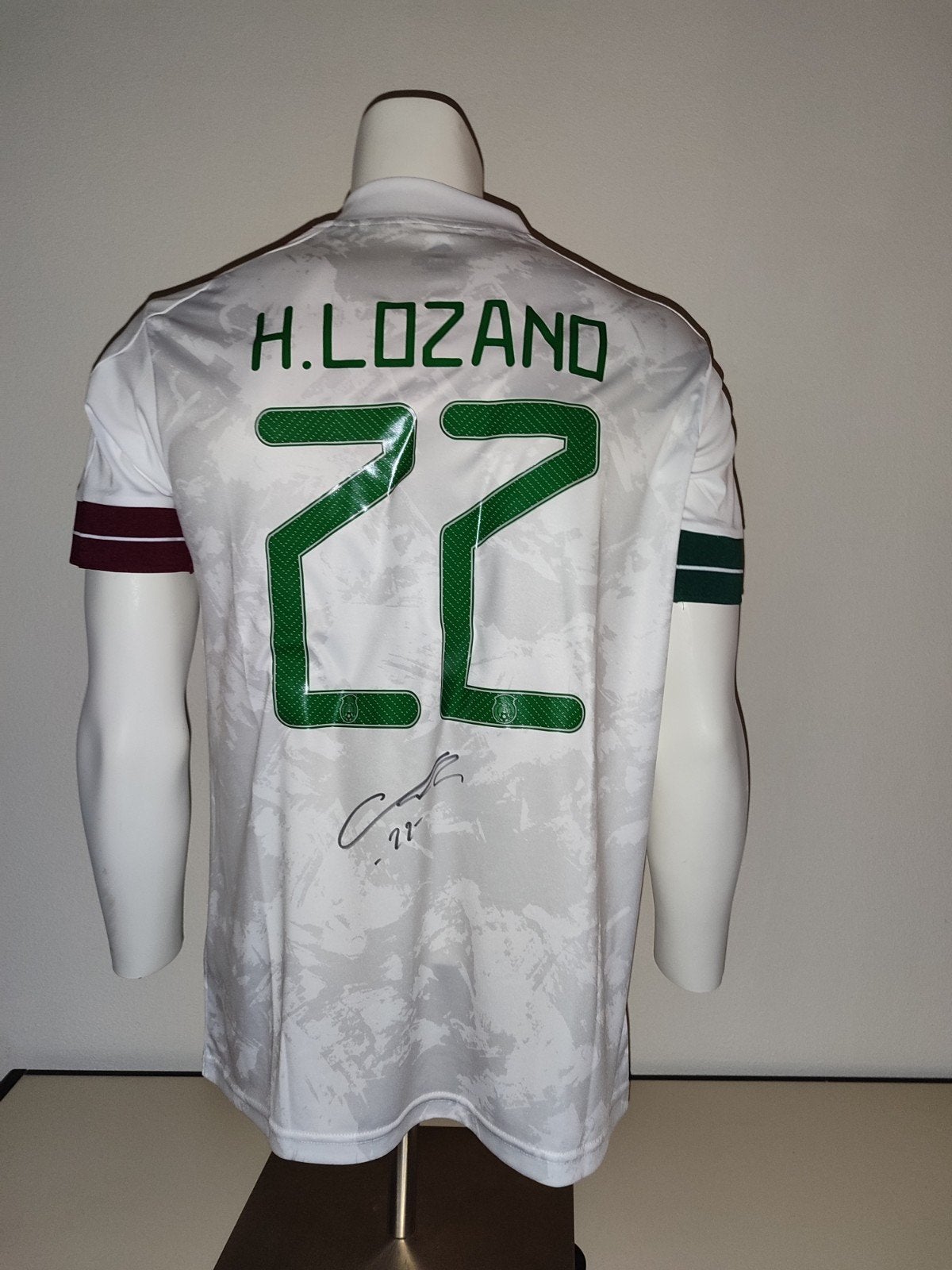 Gesigneerd Mexico voetbal shirt door Lozano met Certificaat, Ophalen of Verzenden, Nieuw, Buitenlandse clubs, Shirt
