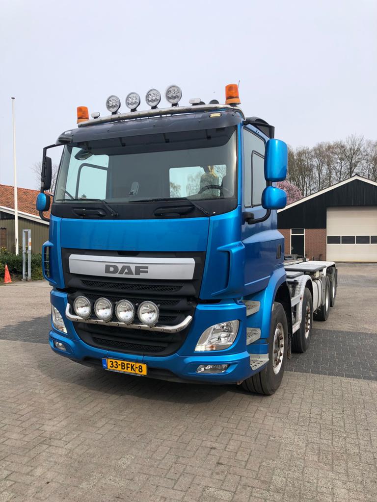 DAF CF85 460 euro 6 haakarm VDL 30T 4-asser LOW KM!, Automaat, Euro 6, Blauw, Bedrijf