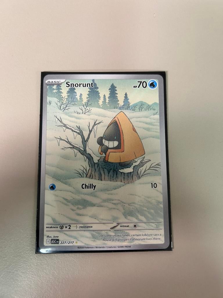 Snorunt #227/217 Full Art Pokémon Ascended Heroes, Ophalen of Verzenden, Nieuw, Losse kaart, Foil