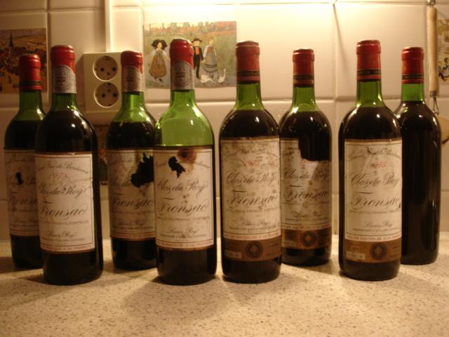 Clos du Roy, Fronsac 1975 (4x) & 1978 (4x), médaille d'or., Verzamelen, Frankrijk, Ophalen of Verzenden, Zo goed als nieuw, Rode wijn