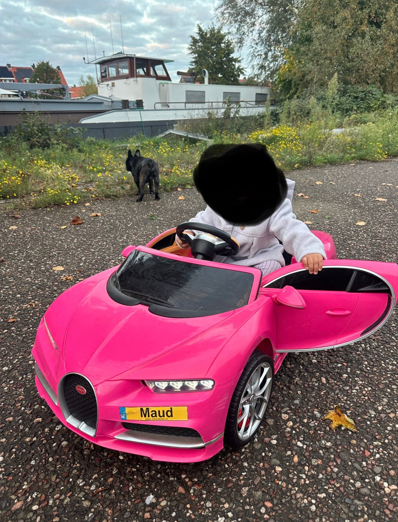 Elektrische auto roze, Ophalen, Gebruikt