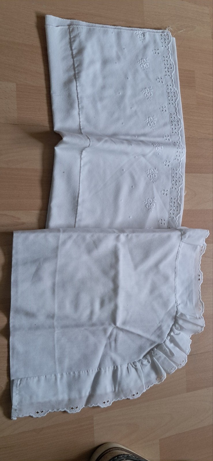 Wieg kinderwagenlakenset wit met broderie, Jongetje of Meisje, Wit, Beddengoedset, Geborduurd
