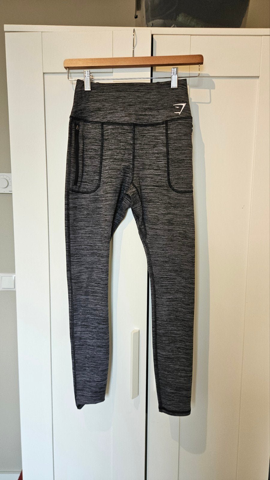 Gymshark Fleece Lined Pocket Legging (herfst/winter), Ophalen of Verzenden, Zo goed als nieuw, Hardlopen of Fietsen, Maat 36 (S)