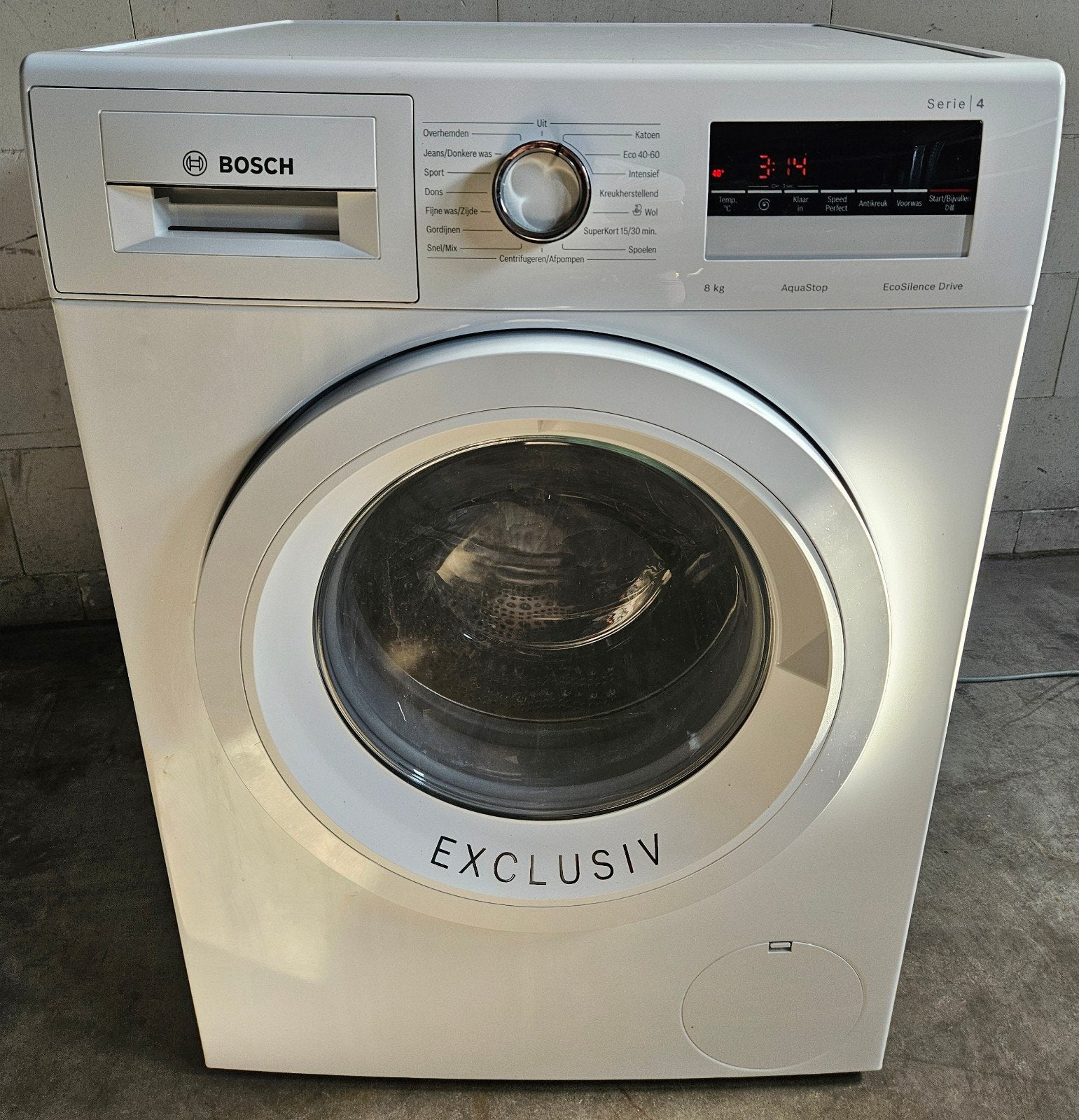 Z.G.A.N. Wasmachine Bosch WAN28295NL. 8kg, 1400 toeren. 3jr, 6 tot 8 kg, Ophalen, 1200 tot 1600 toeren, 85 tot 90 cm