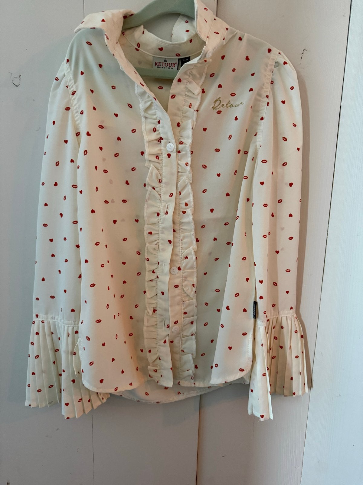 Blouse RETOUR - Maat 134/140 - 9/10 jaar, Ophalen of Verzenden, Zo goed als nieuw, Maat 34 (XS) of kleiner, Wit