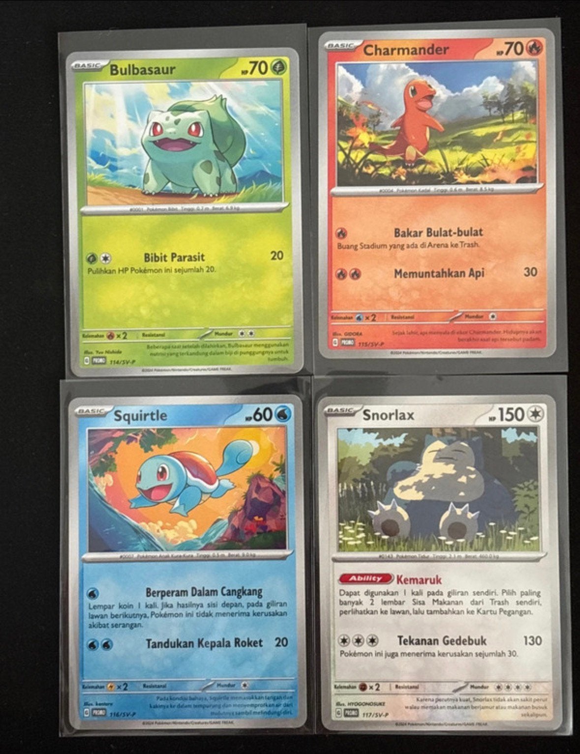 Bulbasaur & Charmander & Squirtle & Snorlax, Ophalen of Verzenden, Zo goed als nieuw