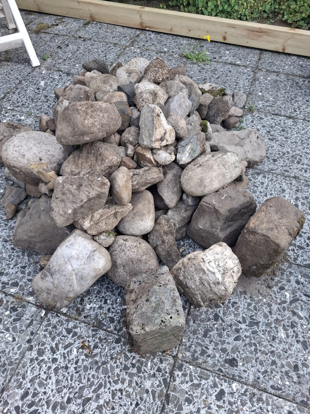 Gratis af te halen keien., Tuin en Terras, Ophalen, Gebruikt