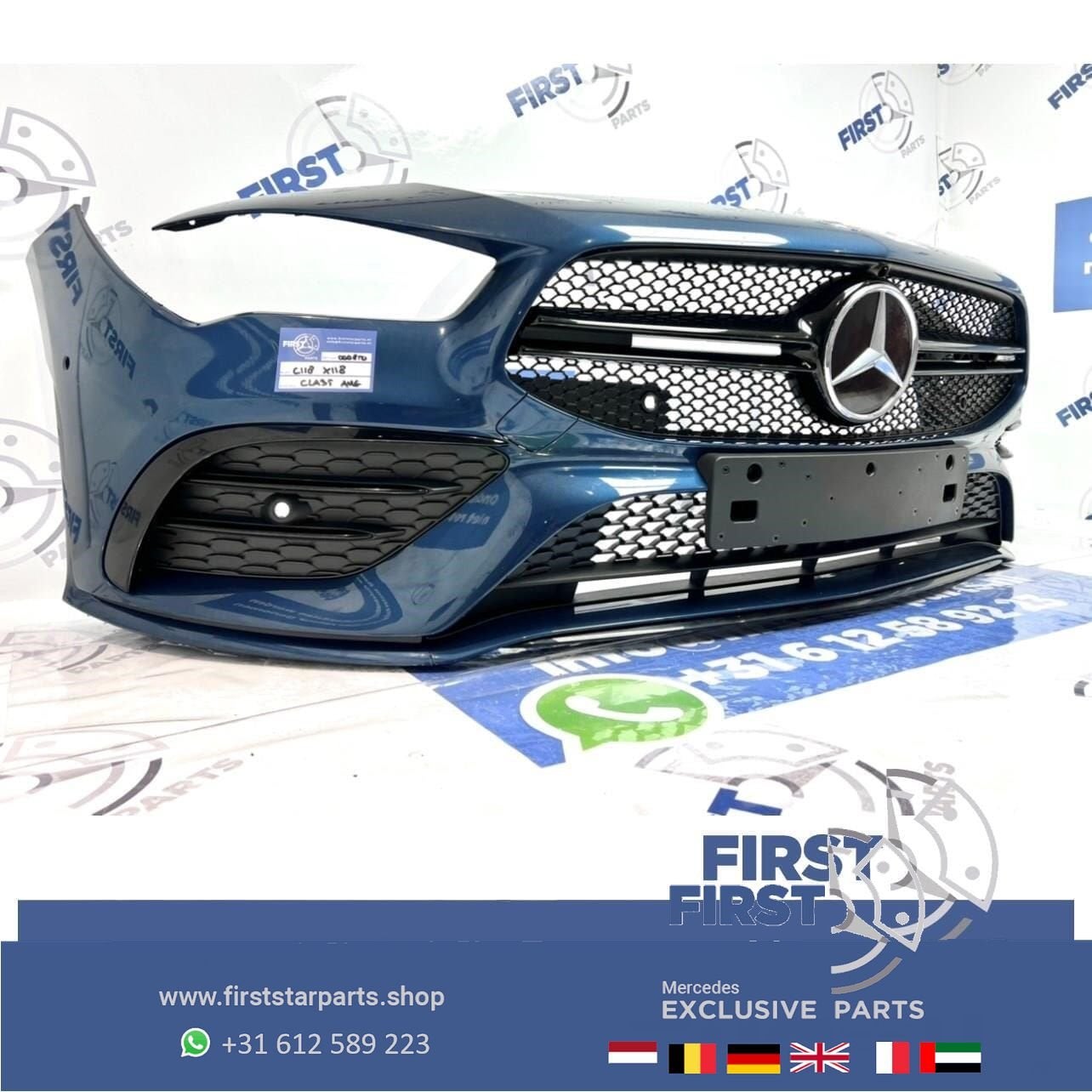 W118 C118 CLA 35 AMG VOORBUMPER COMPLEET Mercedes 2018-2022, Gebruikt, -, Voor, Ophalen of Verzenden