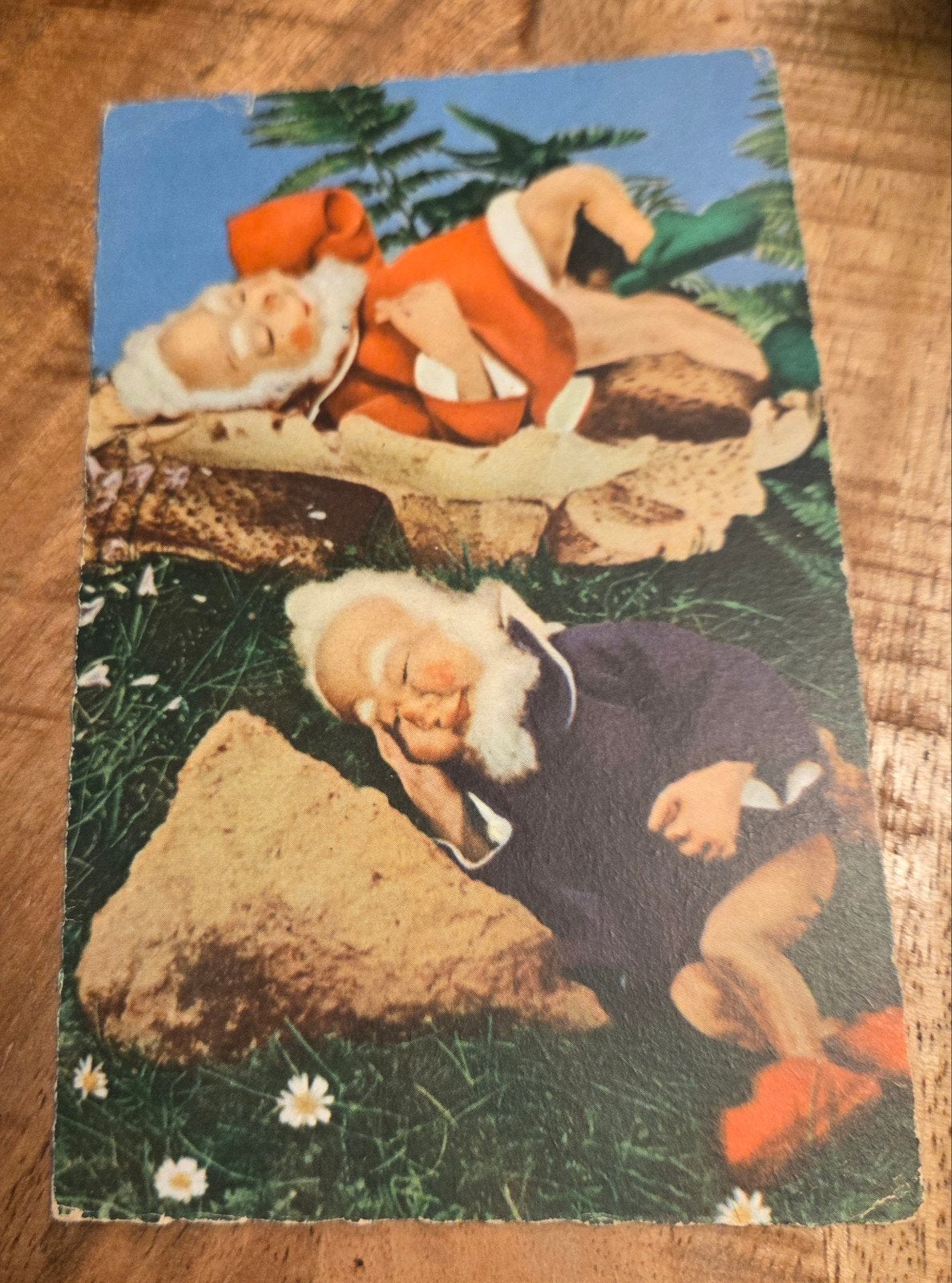 Vintage Kabouter Ansichtkaart - Geslapen Kabouters, Verzenden, 1960 tot 1980, Gelopen, Kinderen