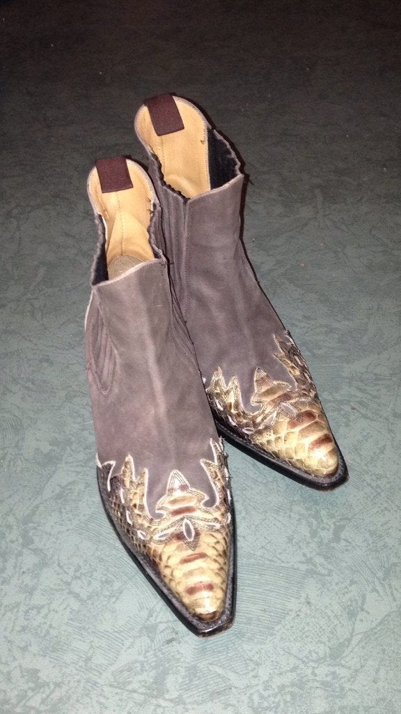 western dameslaarzen met slangeleer, Overige kleuren, Verzenden, Lage of Enkellaarzen, Zo goed als nieuw