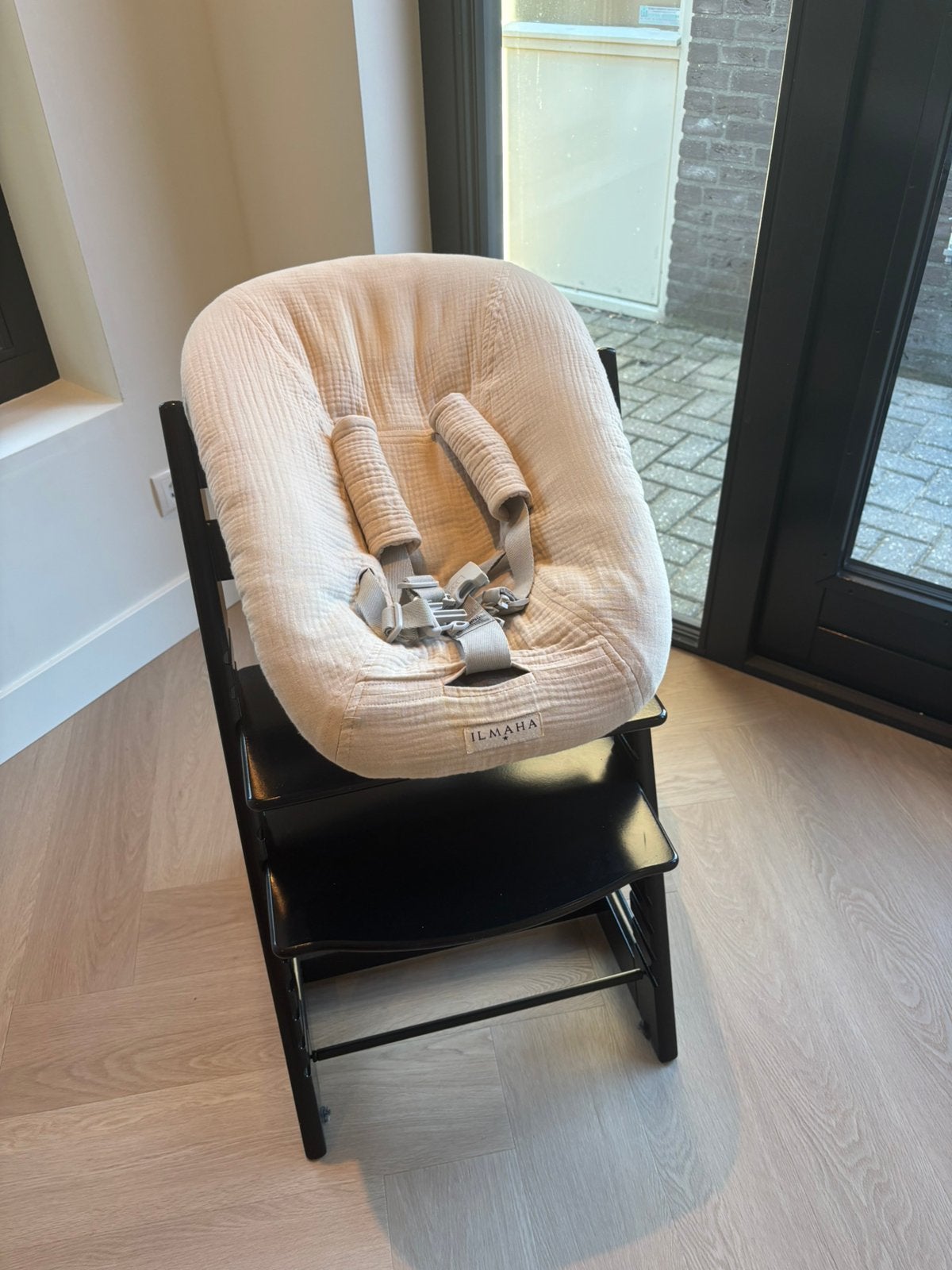 STOKKE trip trap baby schaal newborn zwart, Kinderen en Baby's, Wipstoeltjes, Ophalen, Zo goed als nieuw