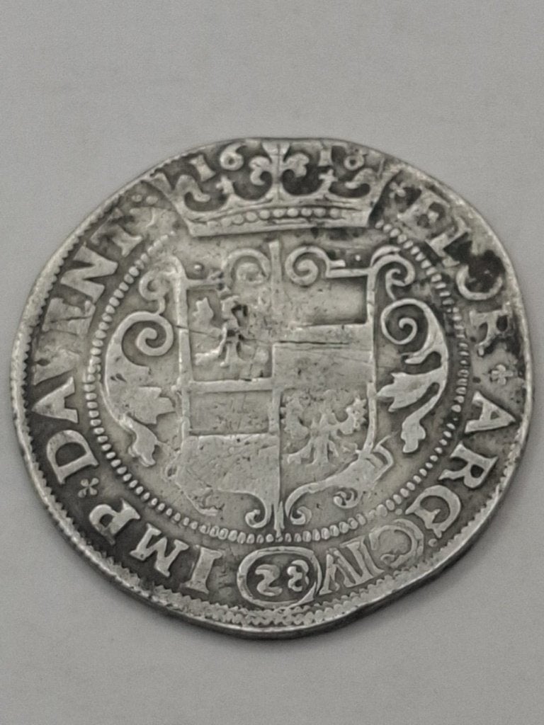 Zeldzame Zilveren Florijn Deventer 1618/7 Overslag R2, Ophalen of Verzenden, Vóór koninkrijk, Overige waardes