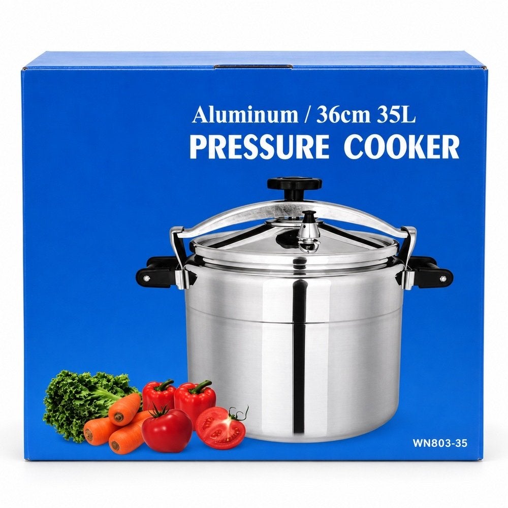 XXXXL Snelkookpan 35L - Aluminium - Geschikt voor gas, Snelkookpan, Met deksel, Ophalen of Verzenden, Nieuw