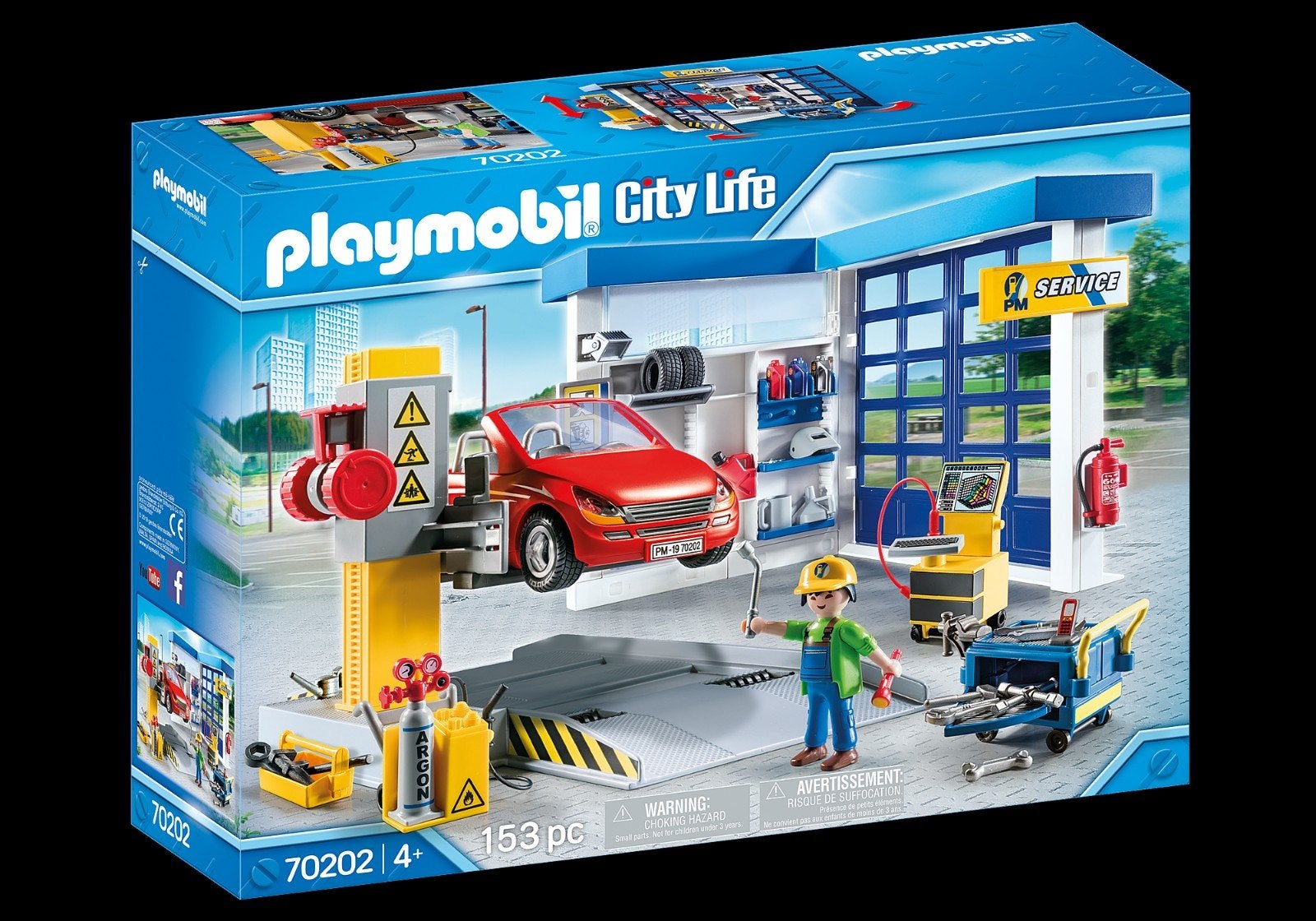 Playmobil City Life Garage 70202 met auto en accessoires, Ophalen of Verzenden, Zo goed als nieuw, Jongen of Meisje
