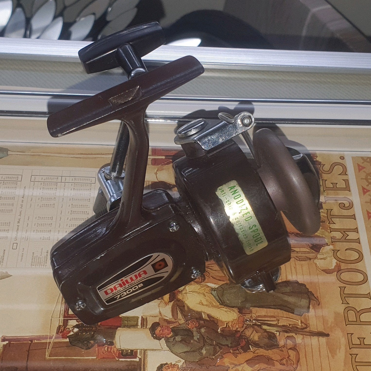 vintage daiwa 7300b werpmolen – made in japan, Ophalen of Verzenden, Gebruikt, Molen