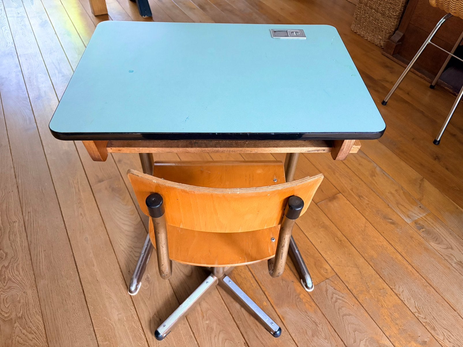 Oud schoolbankje, Ophalen, Gebruikt, Minder dan 130 cm