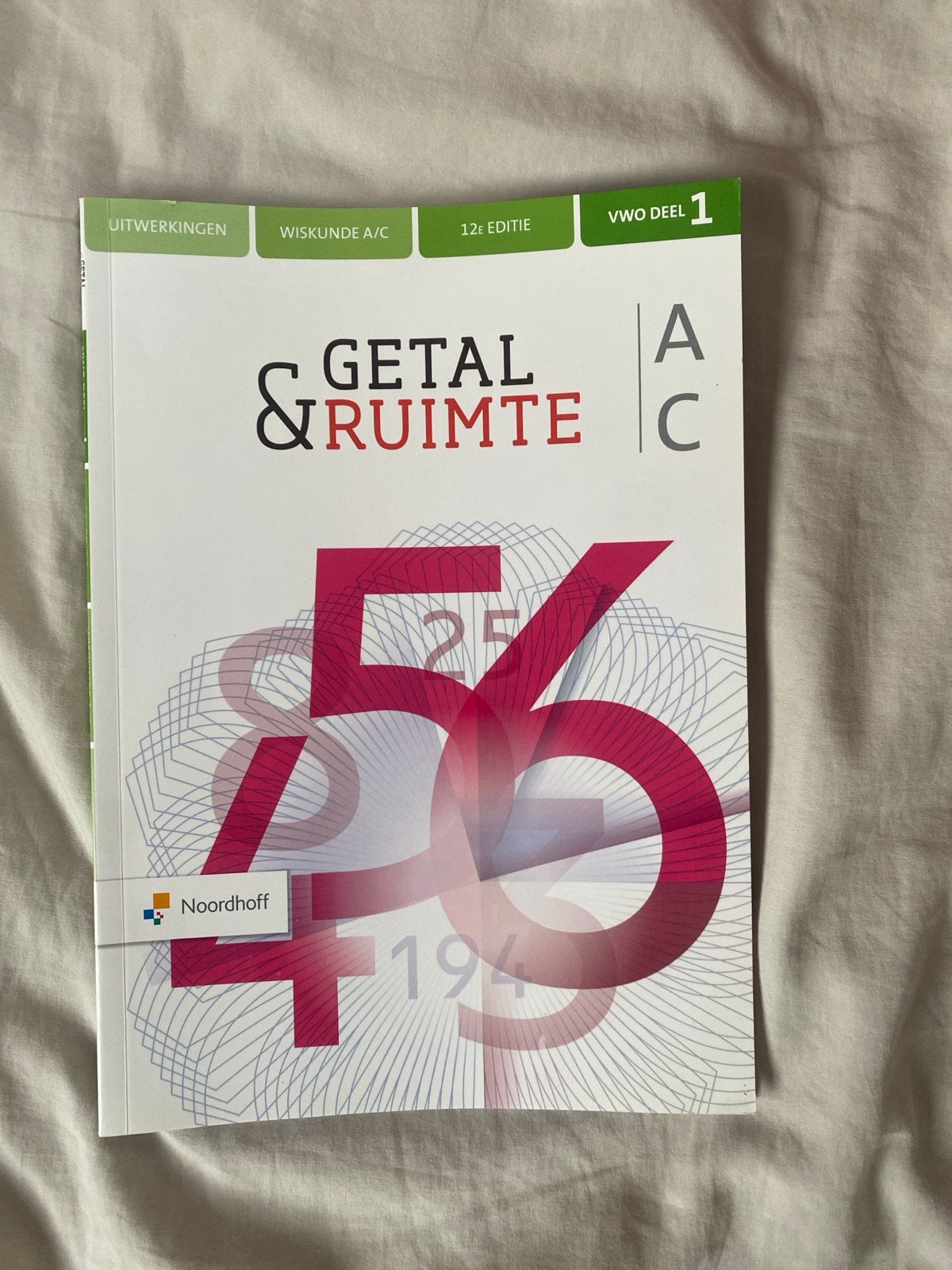 Getal & Ruimte VWO deel 1 Wiskunde A/C 12e editie, Boeken, Ophalen of Verzenden, Nieuw, VWO, Wiskunde A