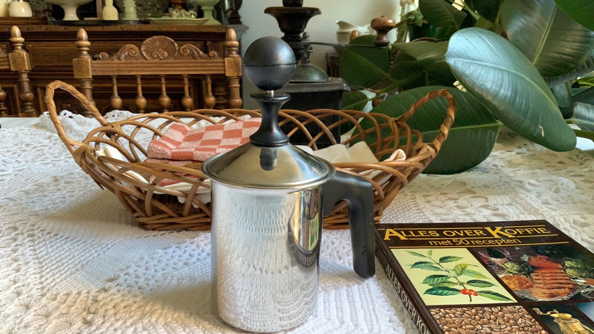 Vintage Frabosk Italy cappucino creamer rvs, Zilver, Ophalen of Verzenden, Metaal, Overige merken