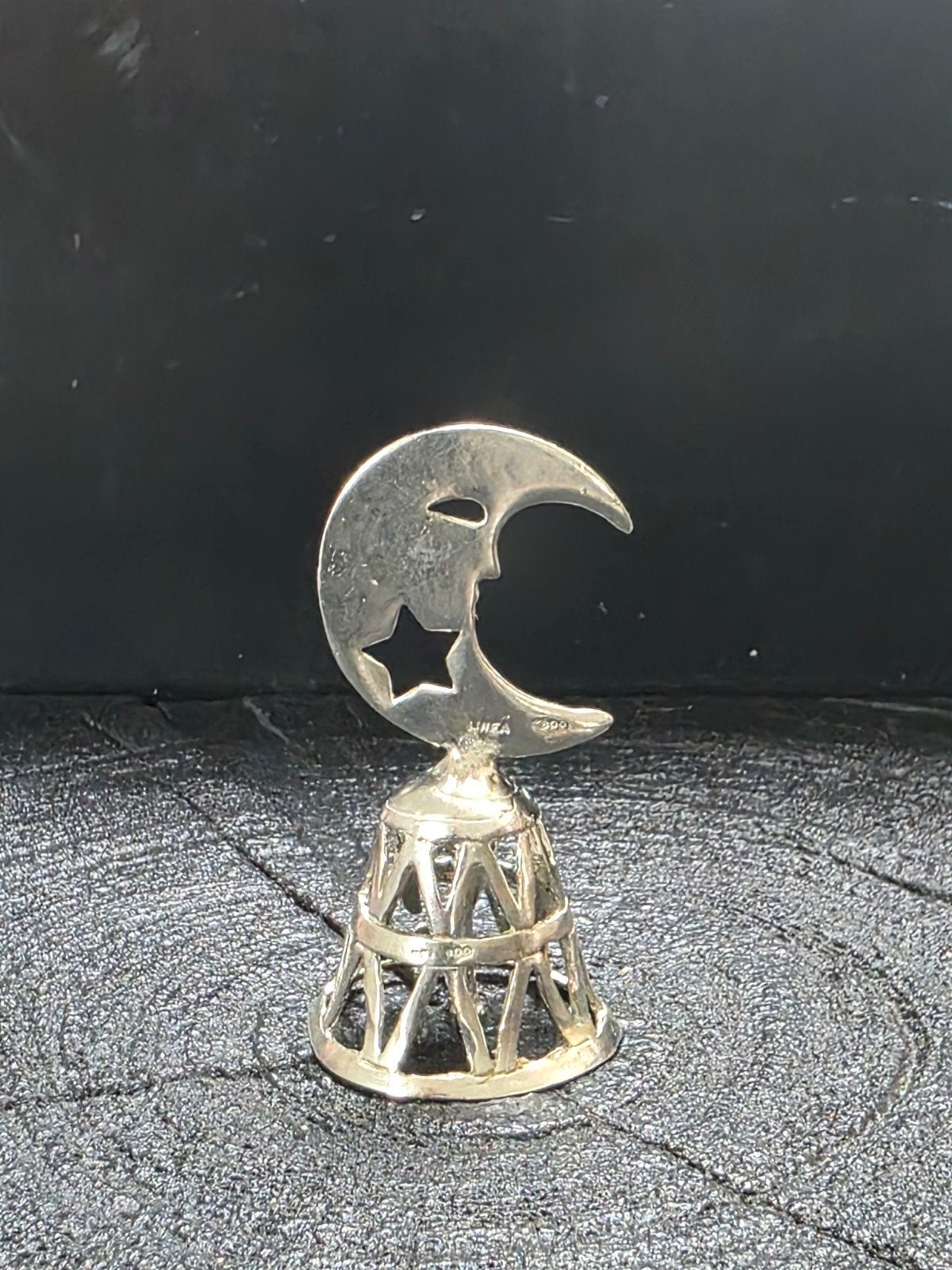 Zilveren Miniatuur Belletje met Maan en Ster Design, Verzenden, Zilver