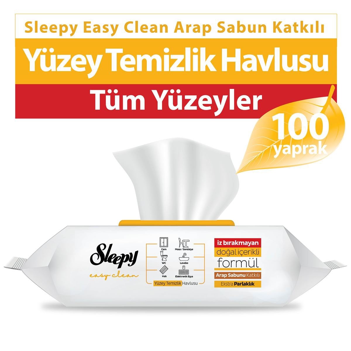 Sleepy Easy Clean | Arap Sabunu Katkılı | Temizlik Havlusu, Ophalen, Mop of Dweil