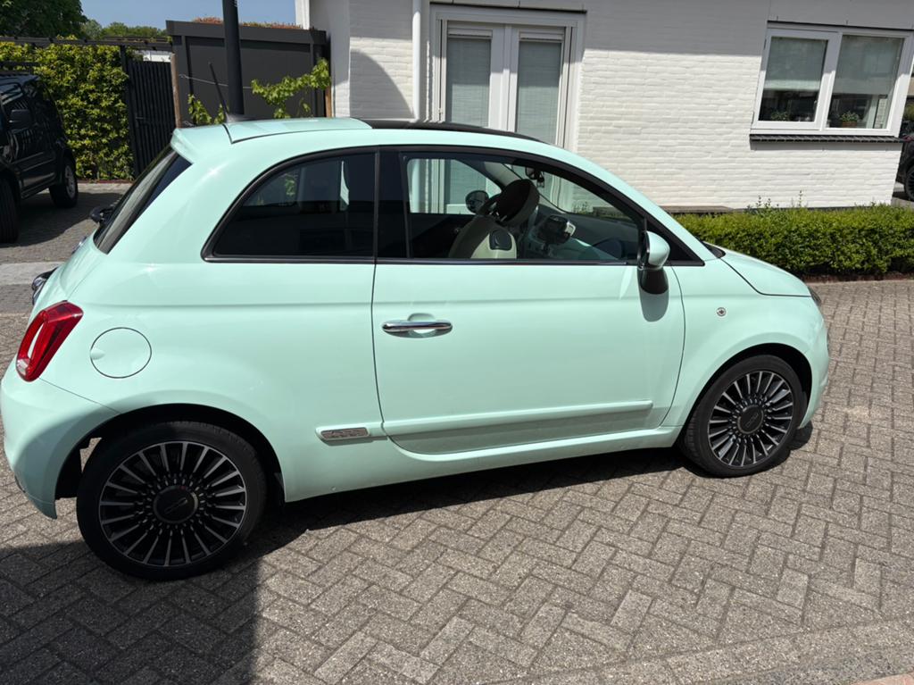 Fiat 500 Twinair Turbo 80pk 2015 Groen, Voorwielaandrijving, 31 €/maand, 905 kg, Origineel Nederlands