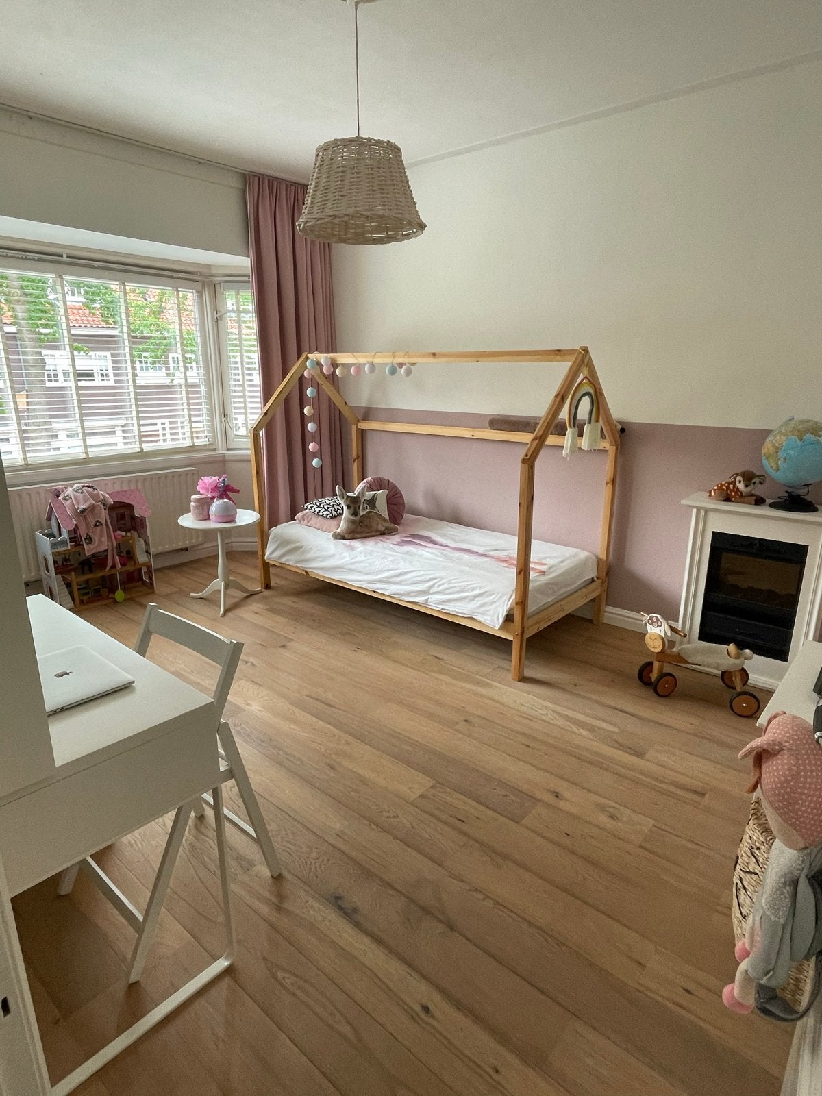 Huisjes bed kinderkamer, Ophalen, 85 tot 100 cm, Gebruikt, Matras