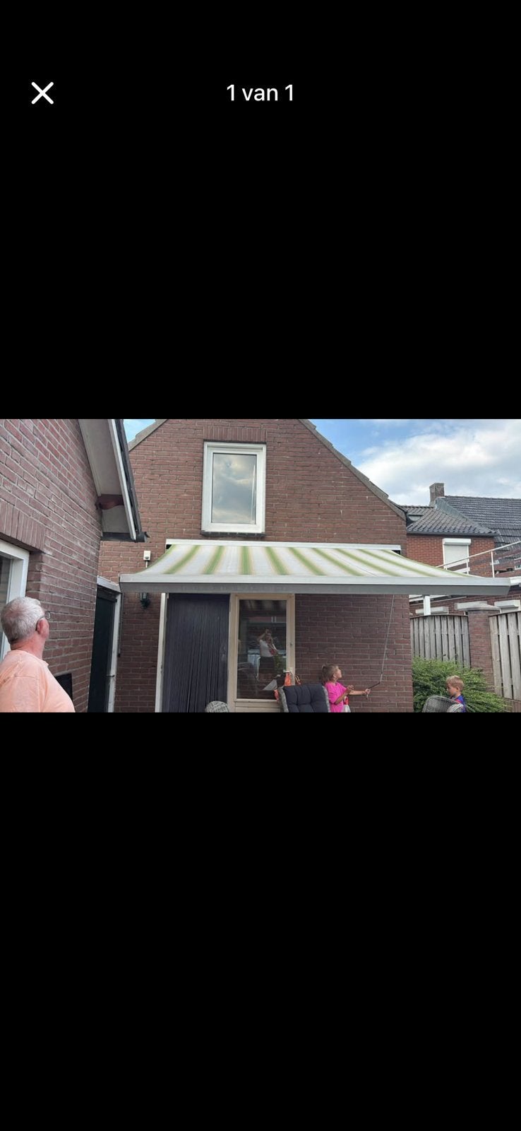 Zonnenscherm, Tuin en Terras, Zonneschermen, Ophalen, Gebruikt, Knikarmscherm