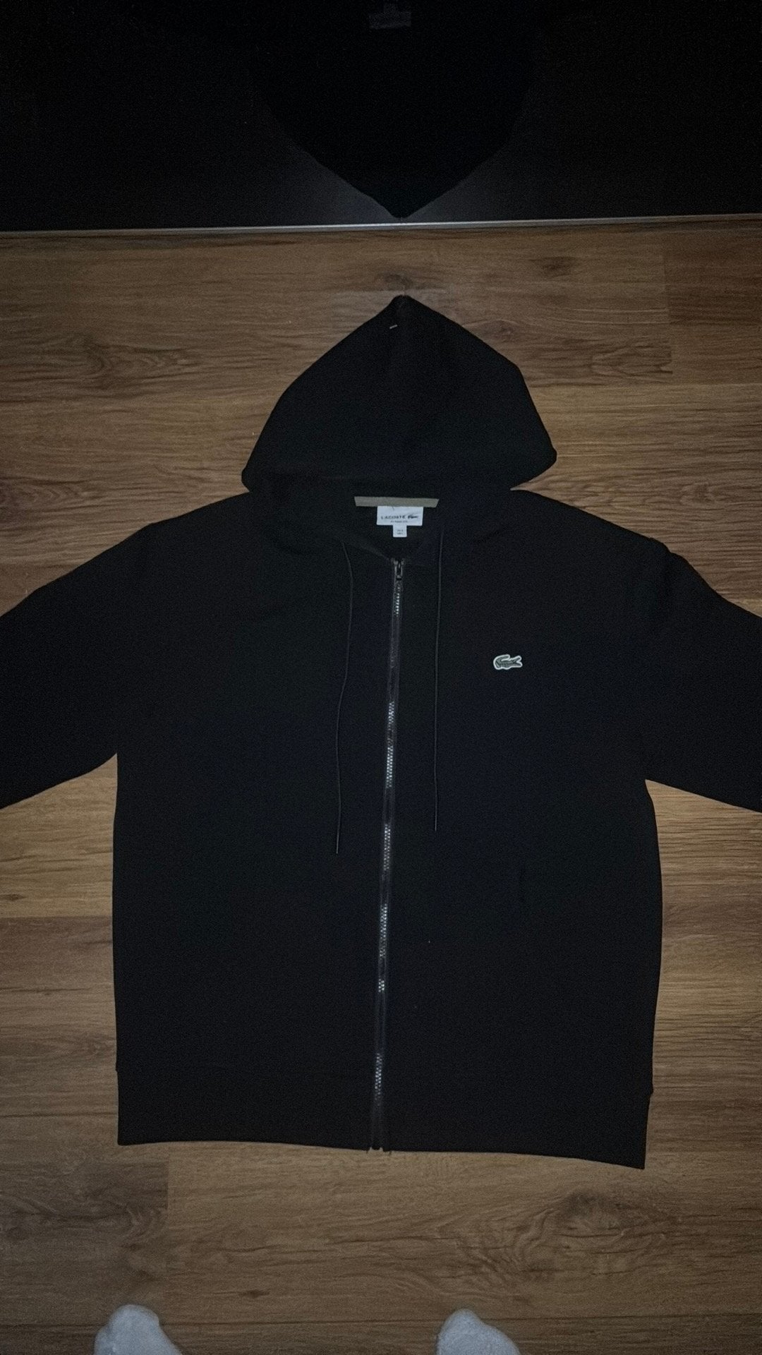 Lacoste vest maat L, Ophalen, Zo goed als nieuw, Maat 52/54 (L), Zwart