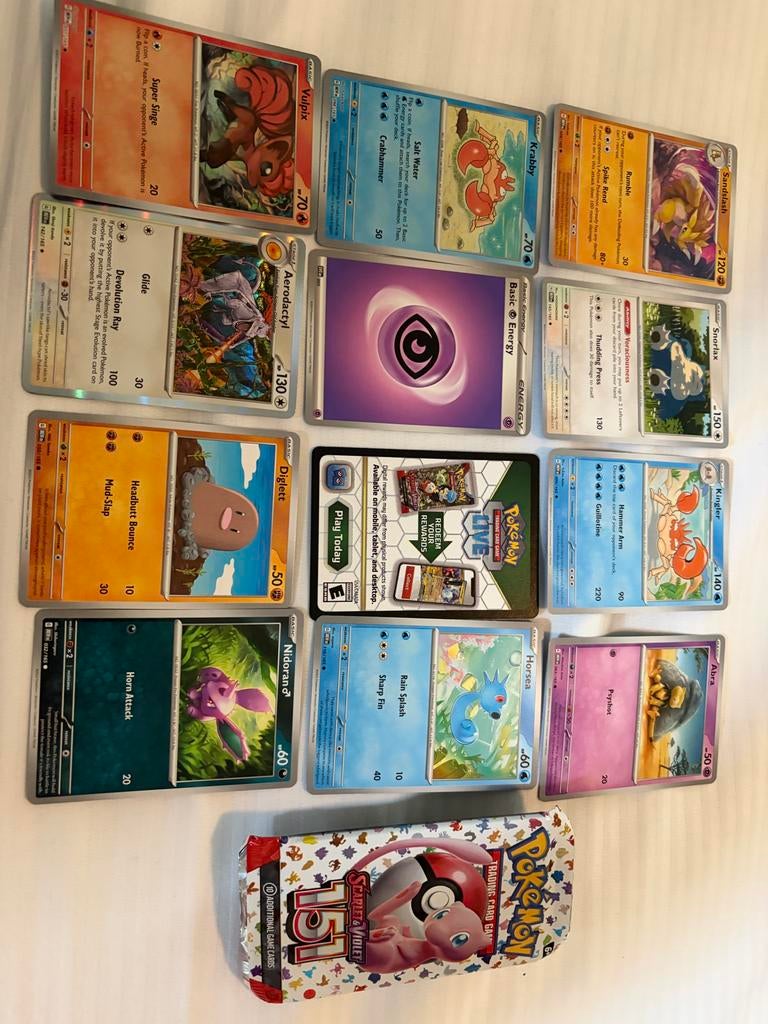 Pokémon Kaarten Bundel - Vulpix, Aerodactyl, Diglett, Nidora, Ophalen of Verzenden, Gebruikt, Meerdere kaarten