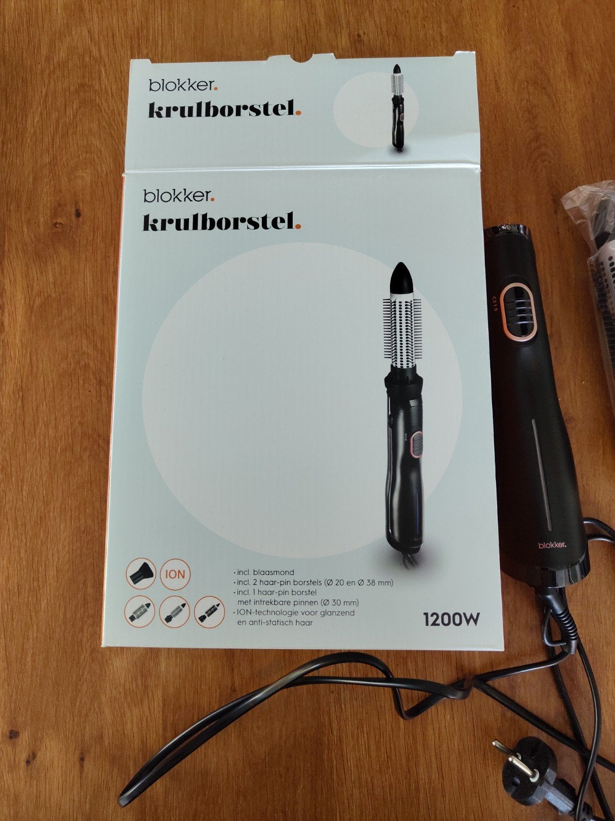 Blokker Krulborstel 1200W - ZGAN, Ophalen of Verzenden, Nieuw, Haarverzorging