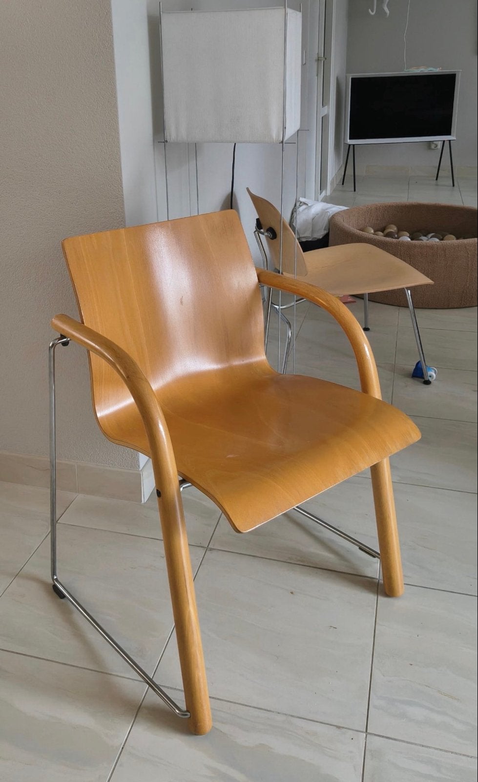 Thonet S320 Stoel vintage design, Ophalen, Bruin, Eén, Hout