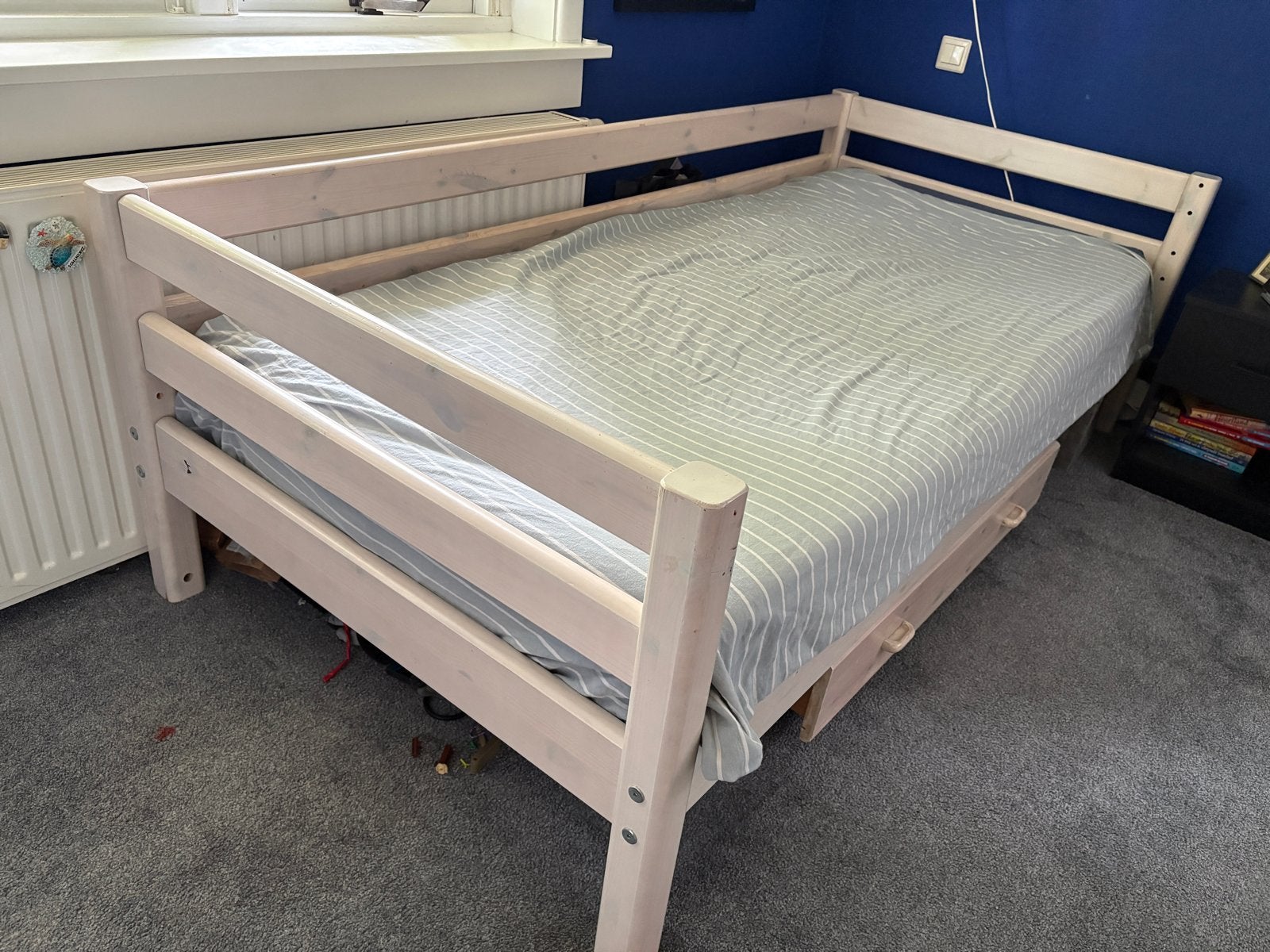 Houten bed Flexa met lades - 90x200 cm, Huis en Inrichting, Ophalen, Gebruikt, 90 cm, 200 cm