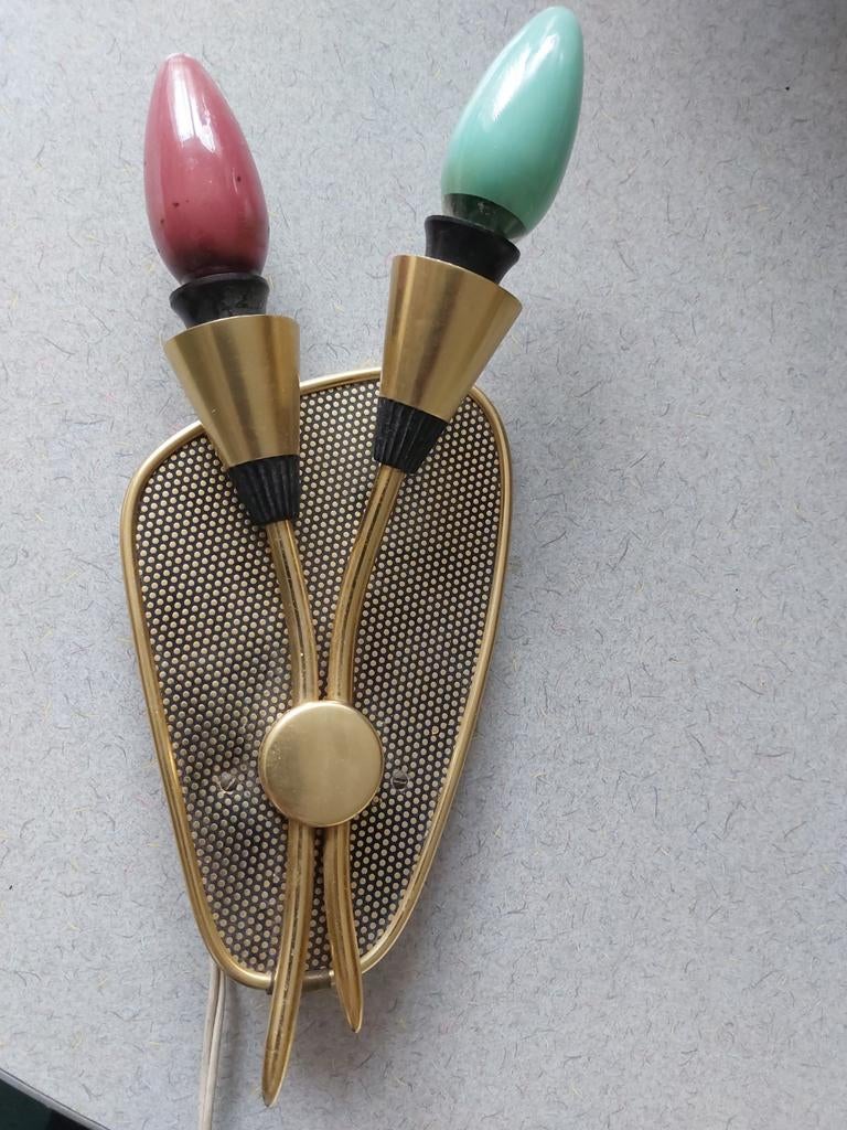 Vintage fifties Erco Leuchten messing bakeliet, Ophalen of Verzenden